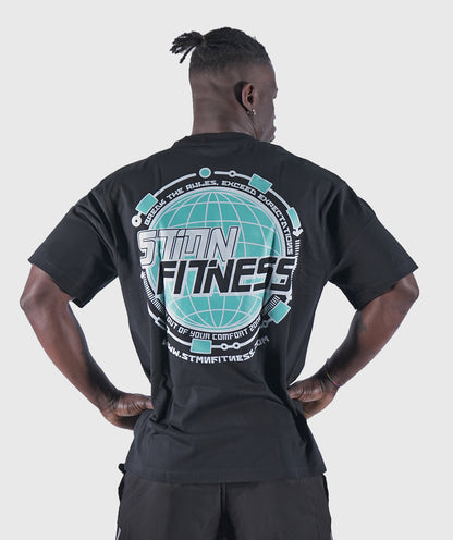 T-shirt Unisex "SPACE" Loose-Fit Black - STMN Fitness