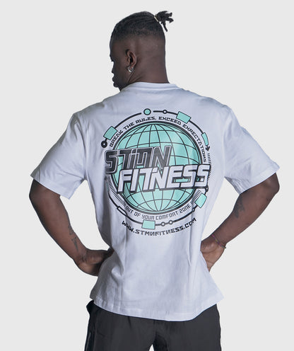 T-shirt Unisex "SPACE" Loose-Fit White - STMN Fitness