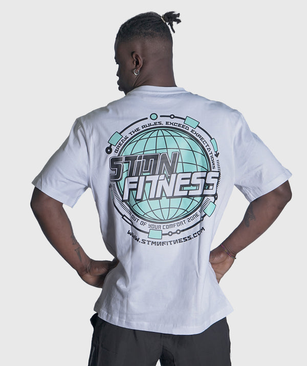 T-shirt Unisex "SPACE" Loose-Fit White - STMN Fitness
