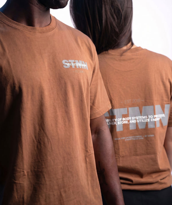 "DOWNTOWN" Loose-Fit Tee Chocolate Ice Grey - STMN Fitness