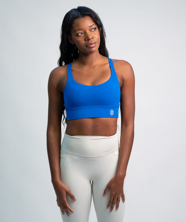 High Training Bra Donna Blu - STMN Fitness