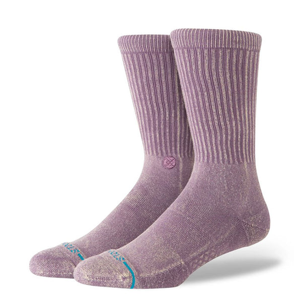Stance Icon Dyed Crew Plum - STMN Fitness