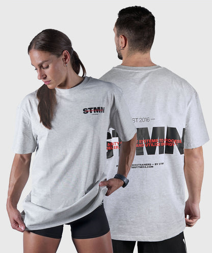 T-shirt "DOWNTOWN" Loose-Fit White Unisex - STMN Fitness