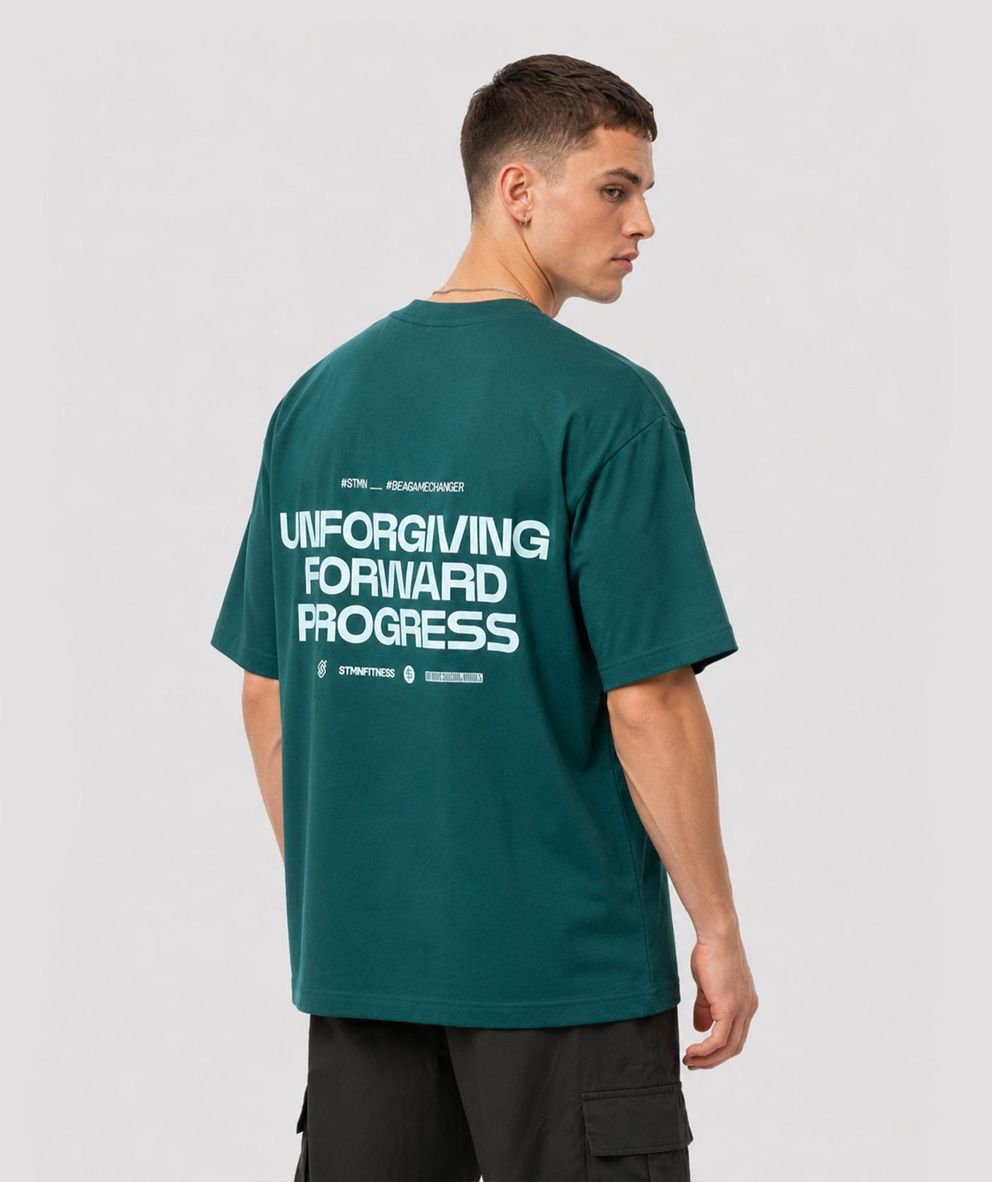 "UFP" Loose-Fit Tee Green Unisex - STMN Fitness