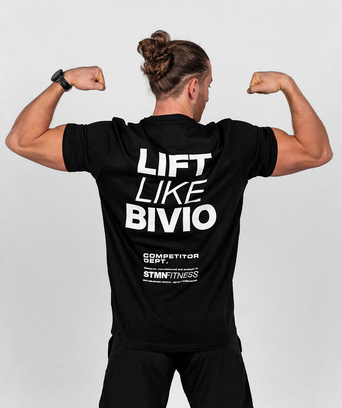 T-shirt "Lift Like Bivio" Loose-Fit Black