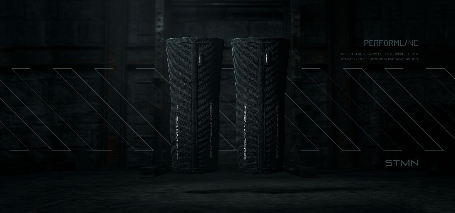 Ginocchiere CrossFit STMN Performline ad alta compressione per allenamento functional fitness, weightlifting e workout ad alta intensità.