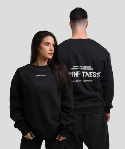 Felpa girocollo ICON Black Unisex - STMN Fitness