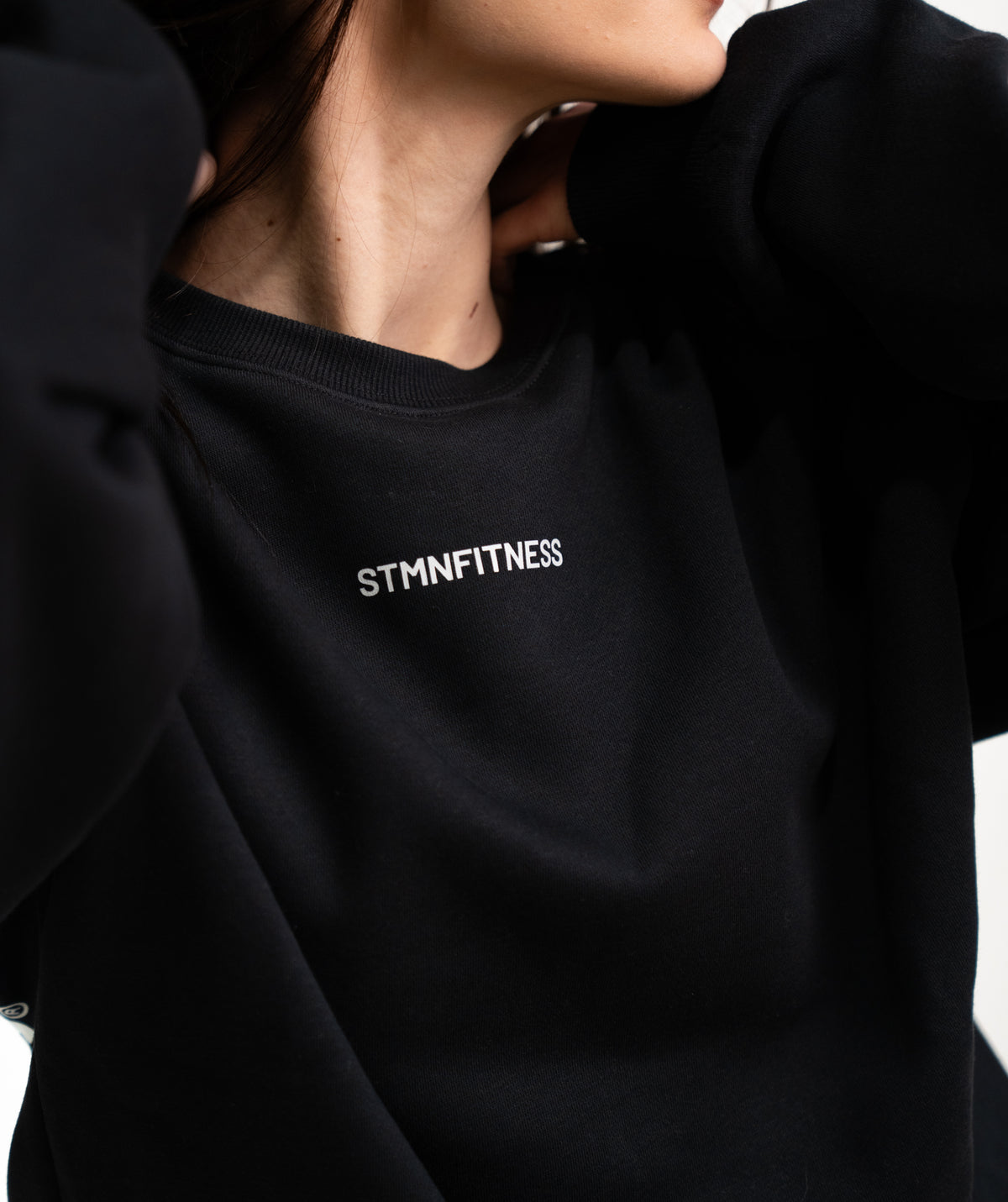 Felpa girocollo ICON Black Unisex - STMN Fitness