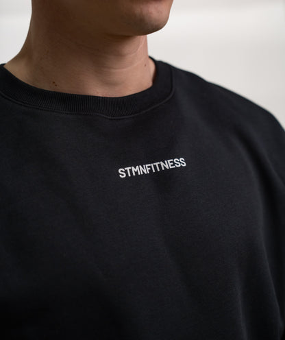 Felpa girocollo ICON Black Unisex - STMN Fitness