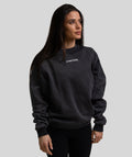 Felpa girocollo ICON Black Wash Donna - STMN Fitness