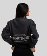 Felpa girocollo ICON Black Wash Donna