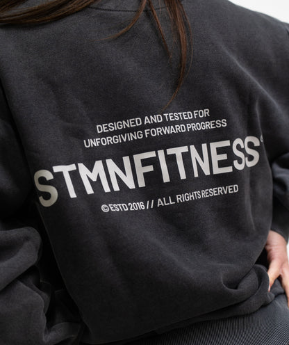 Felpa girocollo ICON Grey Wash Donna - STMN Fitness