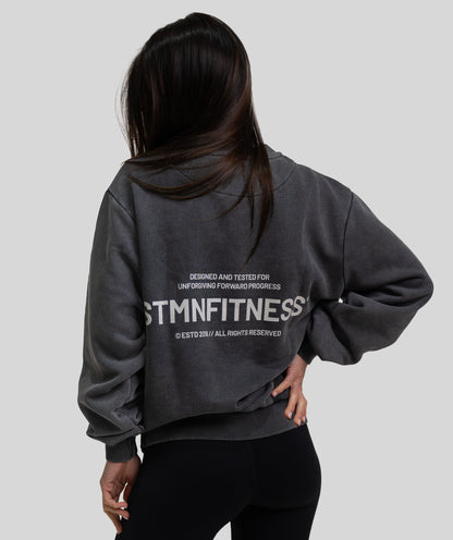 Felpa girocollo ICON Grey Wash Donna - STMN Fitness