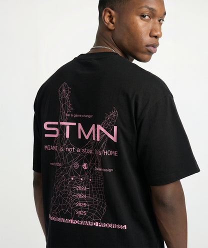 T-Shirt "MIAMI BEACH 2026" Limited Ed. LooseFit Black