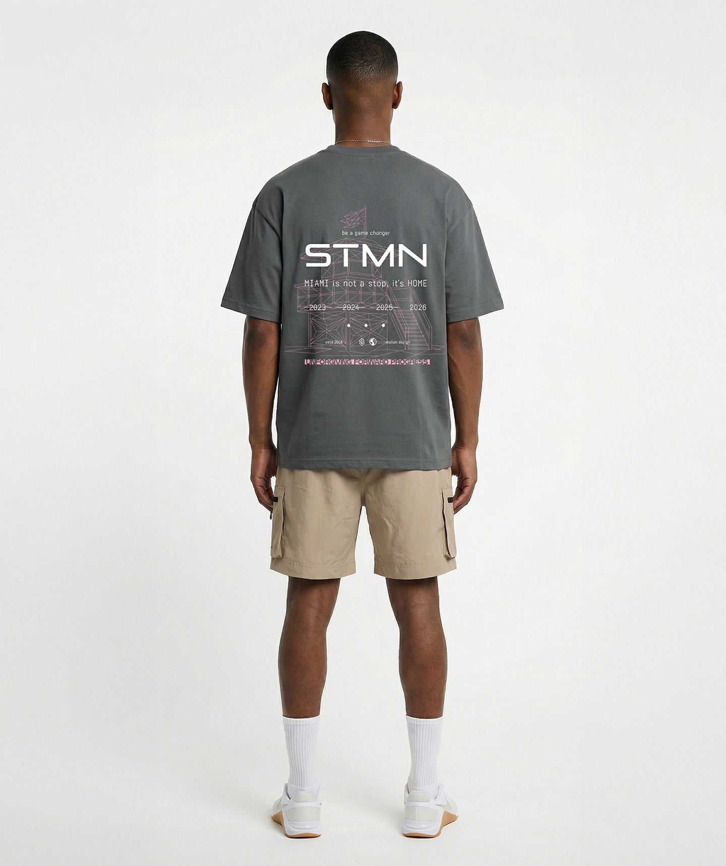 T-Shirt "MIAMI BEACH 2026" Limited Ed. LooseFit Grey