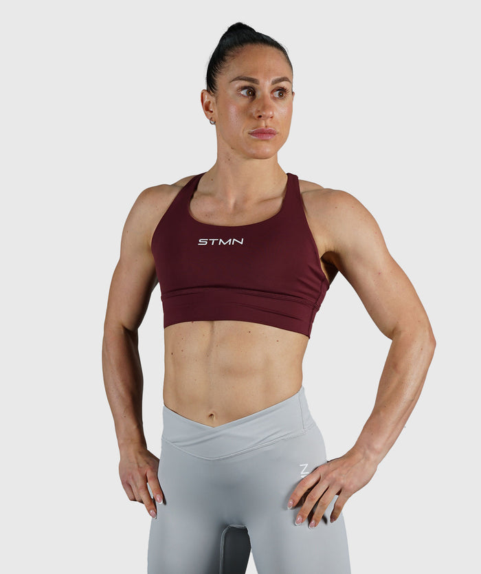 High Cross Bra Donna Prugna - STMN Fitness