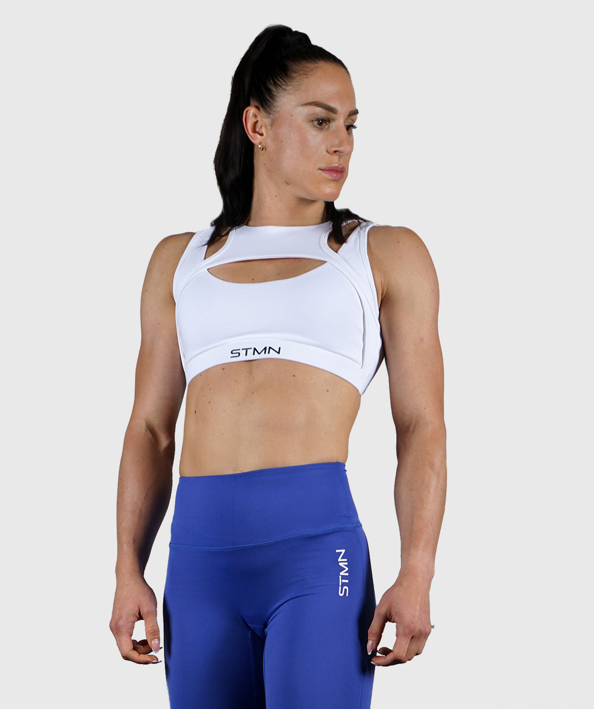 High Training Bra Donna Bianco