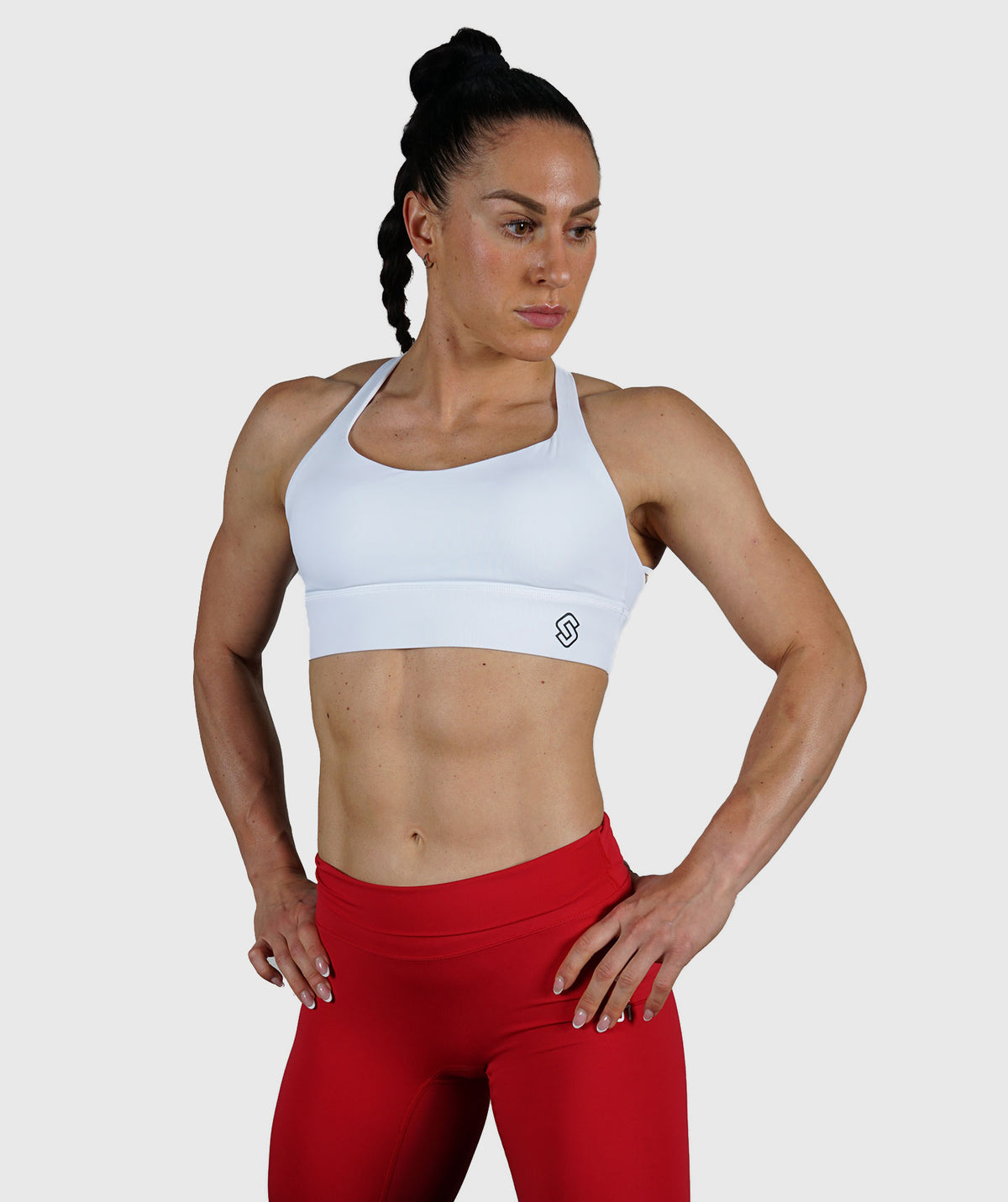 High Training Bra Donna Bianco - STMN Fitness