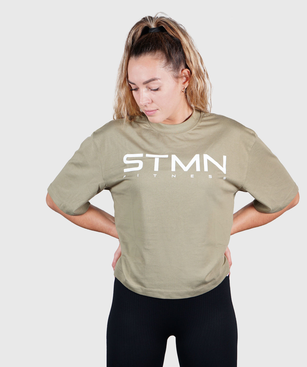 T-shirt STMN Loose-Fit Sage Green - STMN Fitness