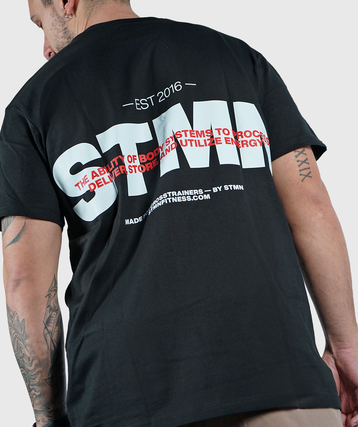 T-shirt "DOWNTOWN" Loose-Fit Black - STMN Fitness