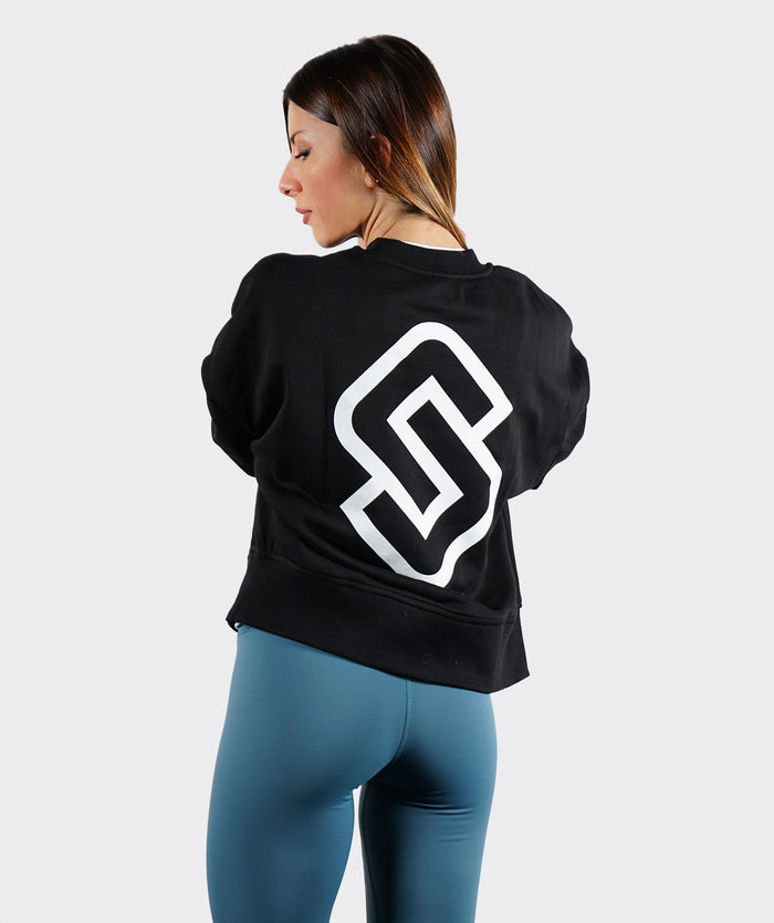 Felpa Crewneck 2023 Nero Donna - STMN Fitness