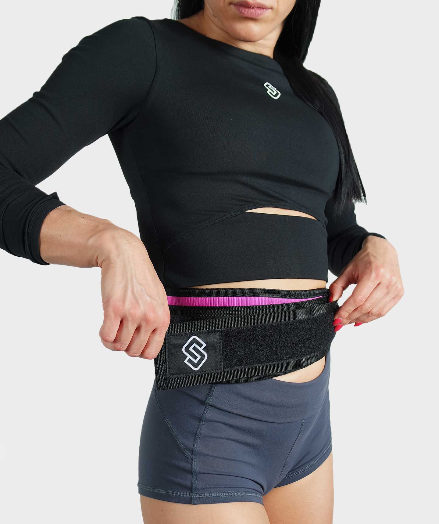 Cinta Workout 2.0 Nero / Fucsia unisex - Stamina Fitness