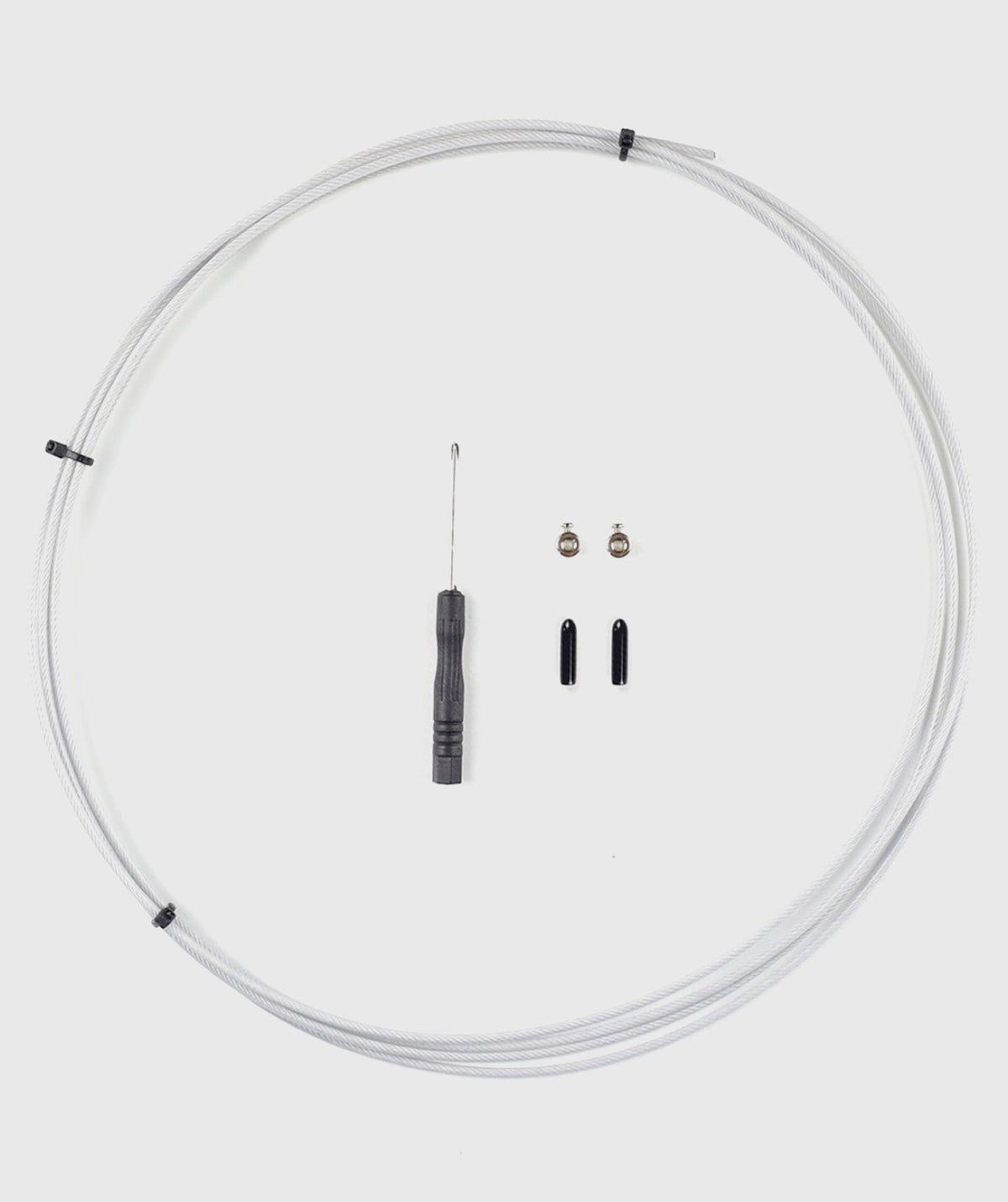 Kit Cavo regolabile Speed Jump Rope rivestito bianco - stamina-fitness3